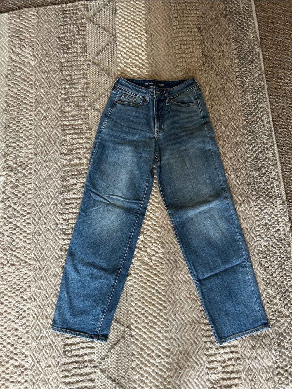 Old Navy High-Rise Wide-Leg Jeans in Blue Wash